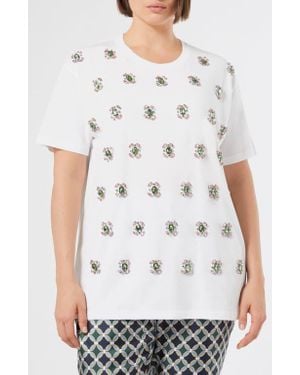 Marina Rinaldi ★ コットン ジュエル装飾 リード Tシャツ Marina Rinaldi T-shirts for Women | Online Sale up to 75