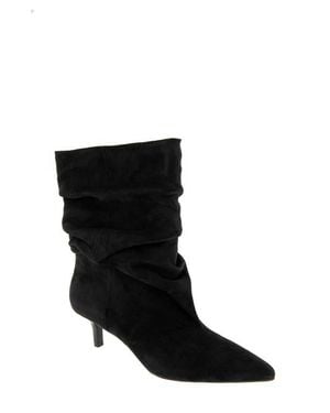 BCBGMAXAZRIA Dalles Kitten Heel Pointed Toe Scrunch Bootie - Black