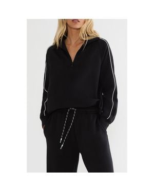 Beach Riot Mara Quarter Zip Pullover - Black