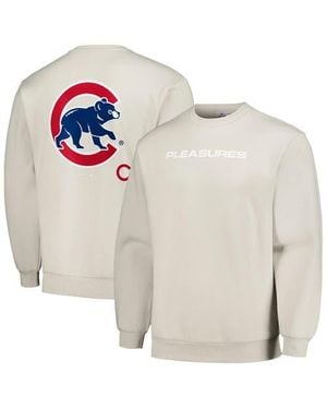 Pleasures Chicago Cubs Ballpark Pullover Sweatshirt - White
