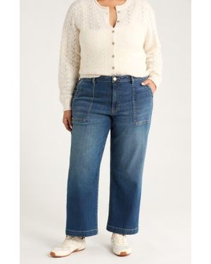 Kut From The Kloth High Waist Ankle Wide Leg Utility Jeans - Blue