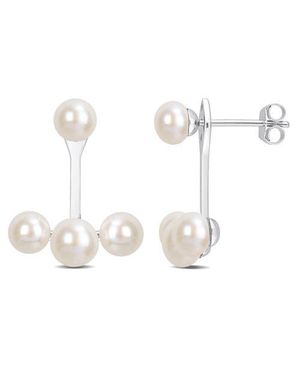 Julianna B Drop Earrings 14K - White