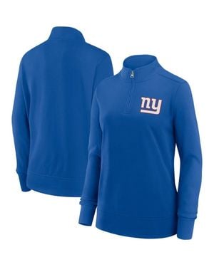 LOGO ATHLETIC New York Giants Velocity Quarter-Zip Jacket - Blue