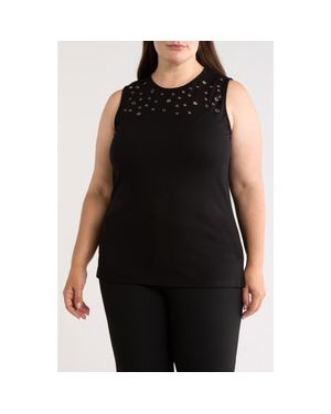 Anne Klein Grommet Detail Shell - Black