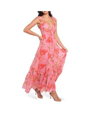 Petal & Pup Matteah Floral Print A-Line Dress - Pink