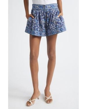 Ramy Brook Quinn Floral Print Shorts - Blue