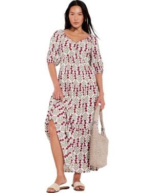 Mint Velvet Print Boho Maxi Dress - White