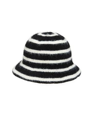 Tasha Mixed Stripe Bucket Hat - Black