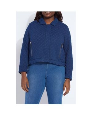 Lyssé Elora Quilted Jersey Jacket - Blue