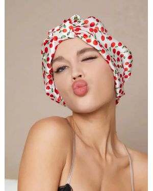 SILKSILKY 100% Mulberry Silk Sleep Bonnet - Pink