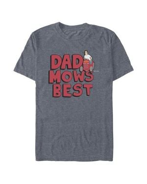 King Of The Hill Dad Mows Best Graphic T-Shirt - Gray