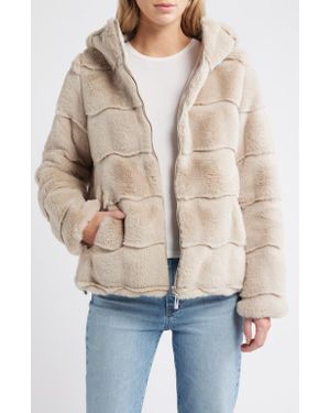 Via Spiga Faux Fur Jacket - Natural