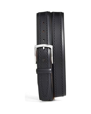 Allen Edmonds Manistee Brogued Leather Belt - Black