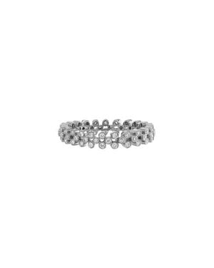 Sethi Couture Clover Diamond Bezel Ring - Metallic