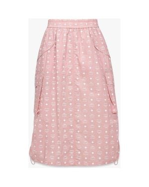 MCM Monogram Midi Skirt - Pink