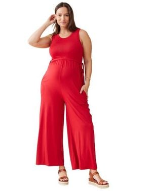 Ingrid & Isabel The Limitless Maternity Knit Jumpsuit - Red