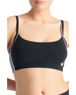 adidas Originals Scoop Cotton Blend Jersey Bralette - Black
