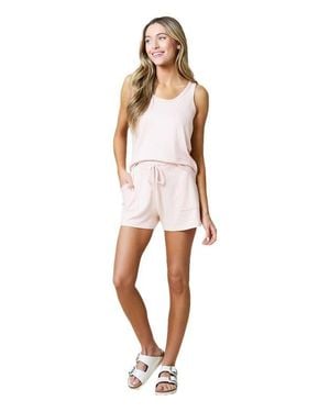 Softies Dream Jersey Tank Top With Shorts Set - Natural