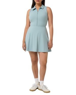 Travis Mathew Move Half-Zip Sleeveless Dress - Blue