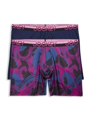 Jockey Big & Tall 2-Pk Infinite Cool Boxer Briefs V1 - Purple