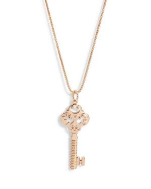 Open Edit Filigree Key Pendant Necklace - Metallic