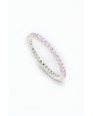 Mint & Lily June Birthstone Eternity Stacking Ring - White