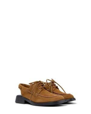 Camper Donna Loafer Mule - Brown