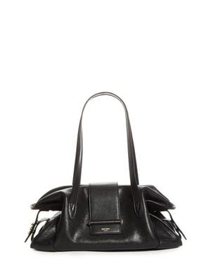 Jimmy Choo Medium Bar Leather Holdall Bag - Black