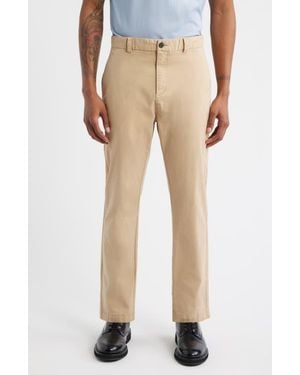 HUGO David Slim Fit Stretch Cotton Pants - Natural