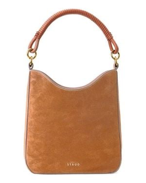 STAUD Mel Suede Shoulder Bag - Brown