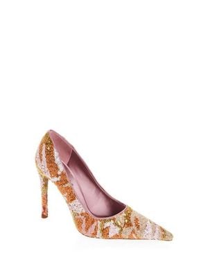 Jeffrey Campbell Good Sequin Pointed Toe Pump - Pink