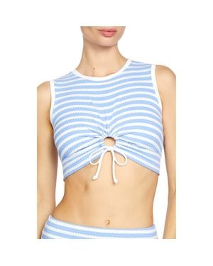 Robin Piccone Mimi Crop Swim Top - Blue