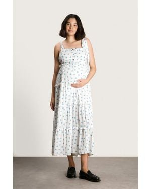 Nom Maternity Mara Maternity & Nursing Maxi Dress - White