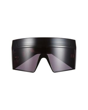 Rick Owens X Suicidebandofficial Rev Shiny Shield Sunglasses - Black