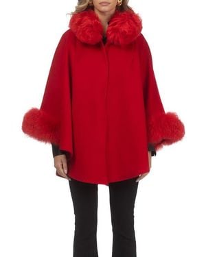 Gorski Wool And Cashmere Cape - Red