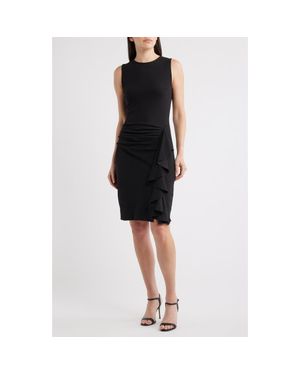 NIKKI LUND Theodora Ruffle Sleeveless Dress - Black