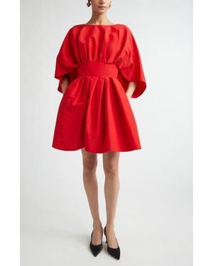 Carolina Herrera Flared Silk-Faille Midi Dress | Lyst Carolina Herrera Flared Silk-Faille Midi Dress | Lyst