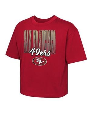 Outerstuff Girls Youth San Francisco 49Ers Big City Boxy T-Shirt - Red
