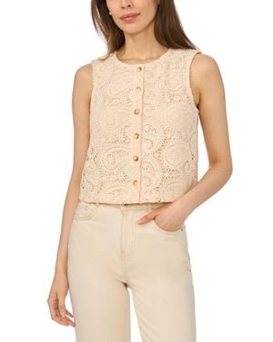 Cece Crochet Vest - Natural