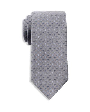 Michael Kors Big & Tall Alonso Neat Patterned Tie - Gray