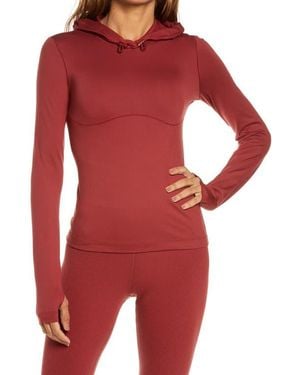 Alo Yoga Visionary Soft Hooded Pullover - Red