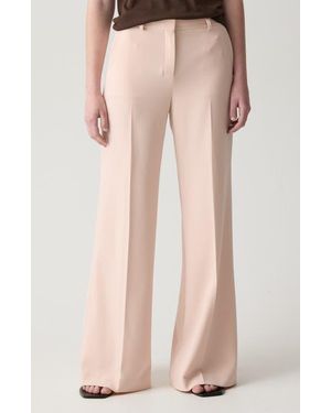 Theory Fluid Flare Leg Pants - Pink