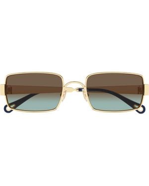 Chloé 53Mm Gradient Rectangular Sunglasses - Brown