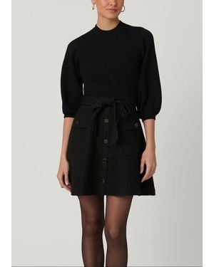 Shoshanna Tanner Tweed Knit Dress - Black