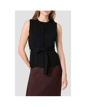 French Connection Maxime Tie Waist Vest - Black