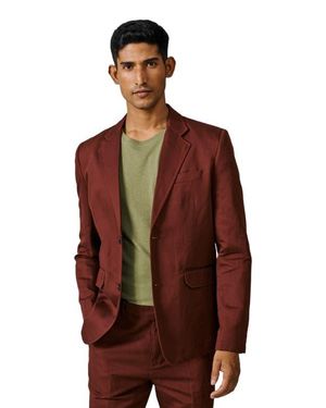 aubi Pasmore Tailored Linen Blend Blazer
