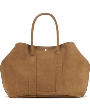 EZRA ARTHUR Audrey Nubuck Suede Leather Xl Tote Bag - Brown