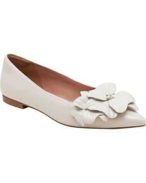 Linea Paolo Nerine Pointed Toe Flat - White
