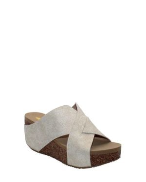 Volatile Firefly Water Resistant Wedge Platform Sandal - Gray