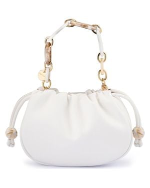 OLGA BERG Mavis Faux Leather Top Handle Bag - White